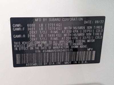 2022 Subaru Ascent Touring 7-Passenger