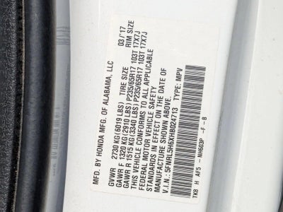 2017 Honda Odyssey EX-L w/RES Auto