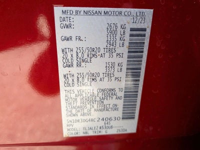 2024 Nissan Pathfinder Platinum 2WD