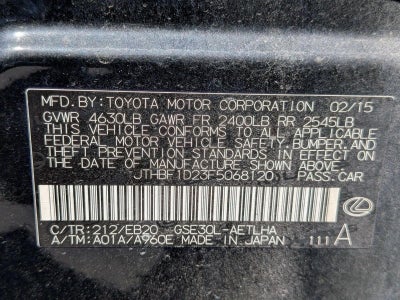2015 Lexus IS 250 4dr Sport Sdn RWD