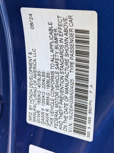 2025 Acura Integra CVT w/A-Spec Package