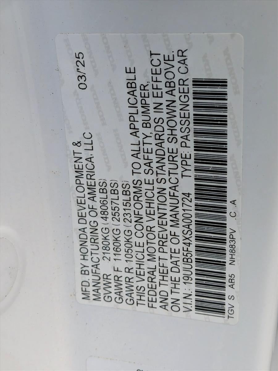 2025 Acura TLX FWD w/Technology Package