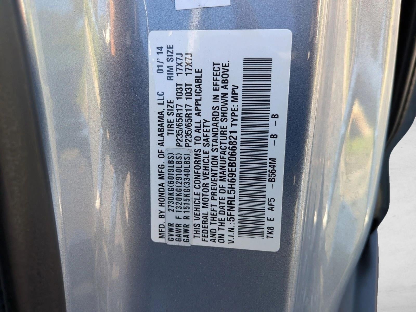 2014 Honda Odyssey EX-L with DVD Rear Entertainment System