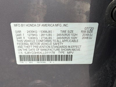2020 Acura MDX FWD 7-Passenger w/Technology Pkg