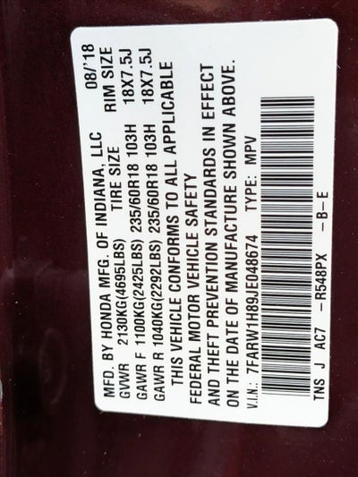 2018 Honda CR-V EX-L 2WD w/Navi