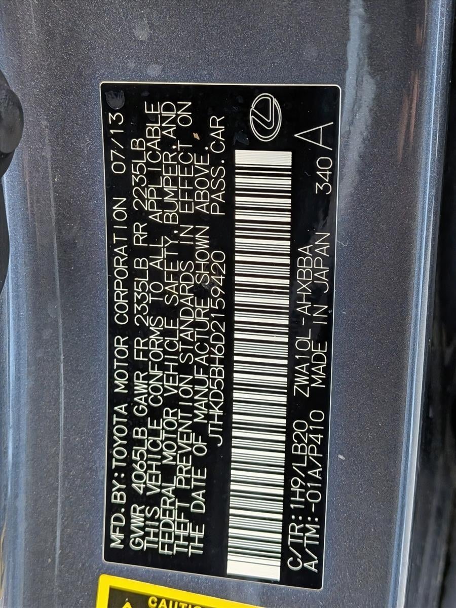 2013 Lexus CT 200h 5dr Sdn Hybrid