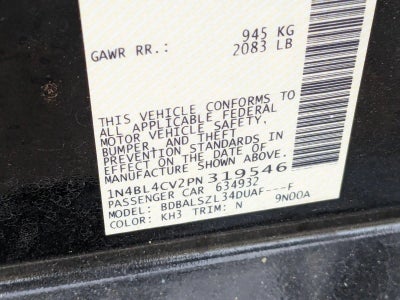 2023 Nissan Altima 2.5 SR Sedan