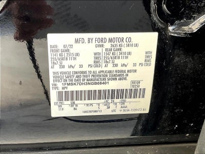 2022 Ford Explorer XLT RWD