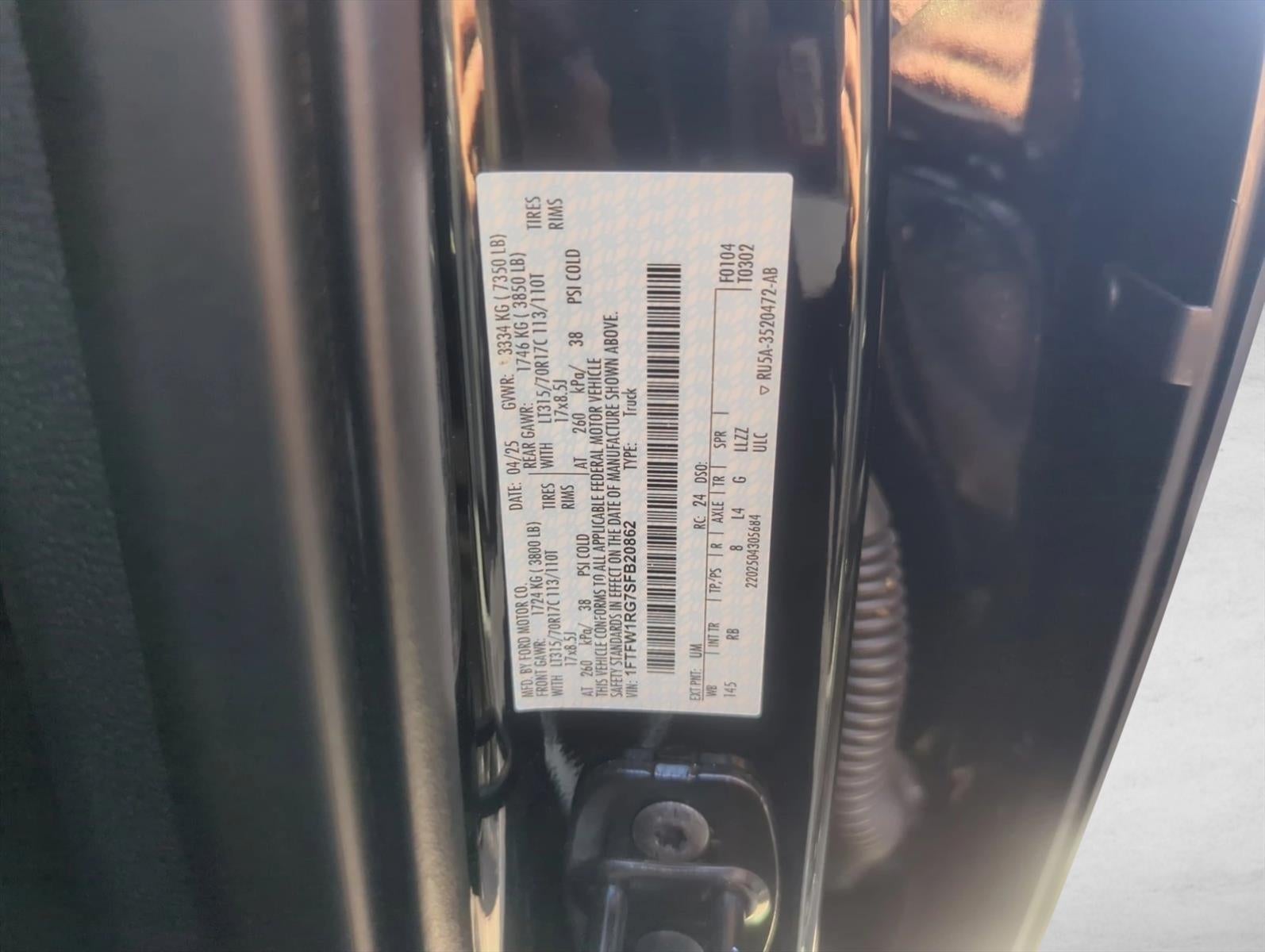 2025 Ford F-150 Raptor 4WD SuperCrew 5.5' Box