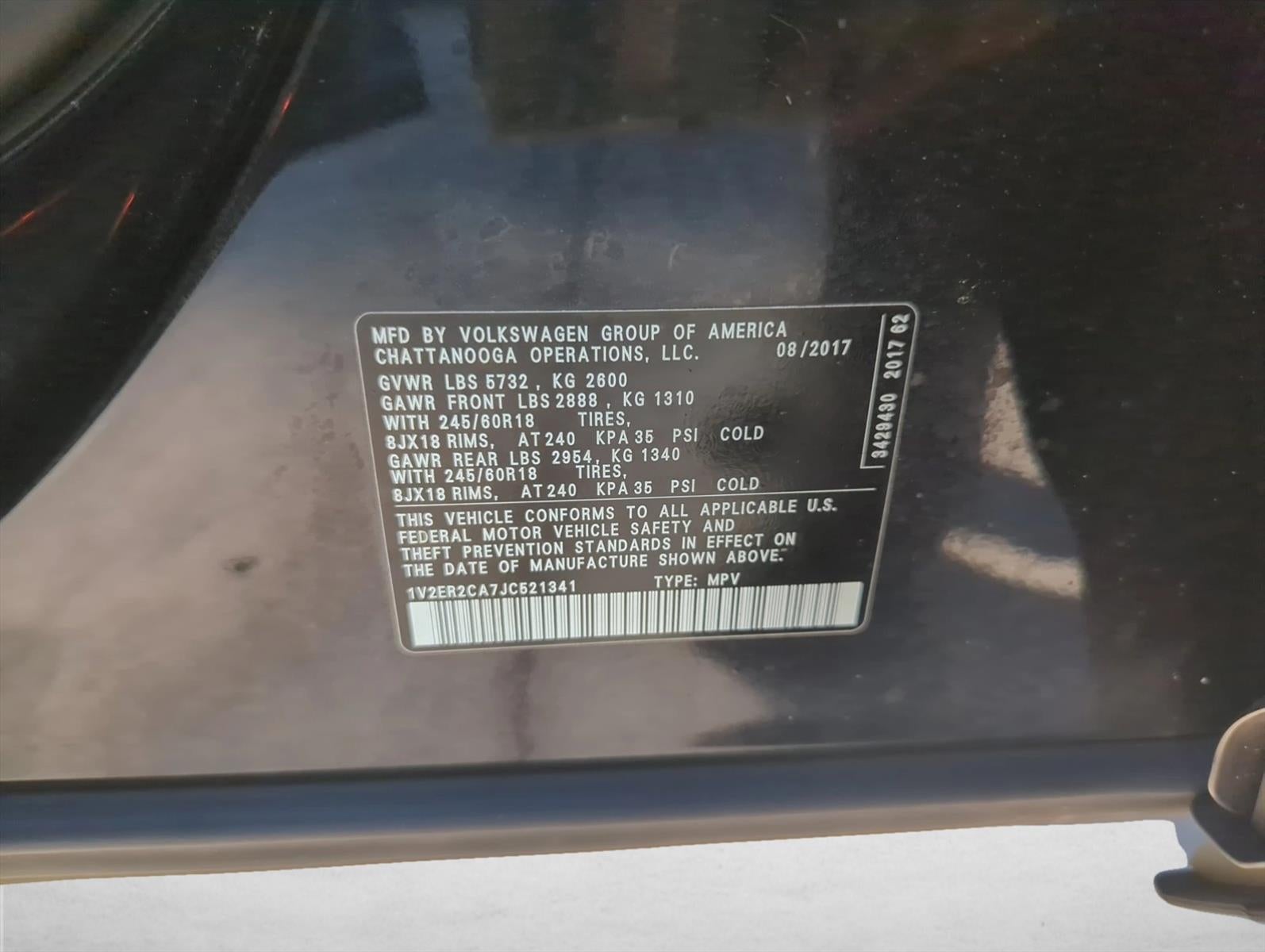 2018 Volkswagen Atlas 3.6L V6 SEL FWD