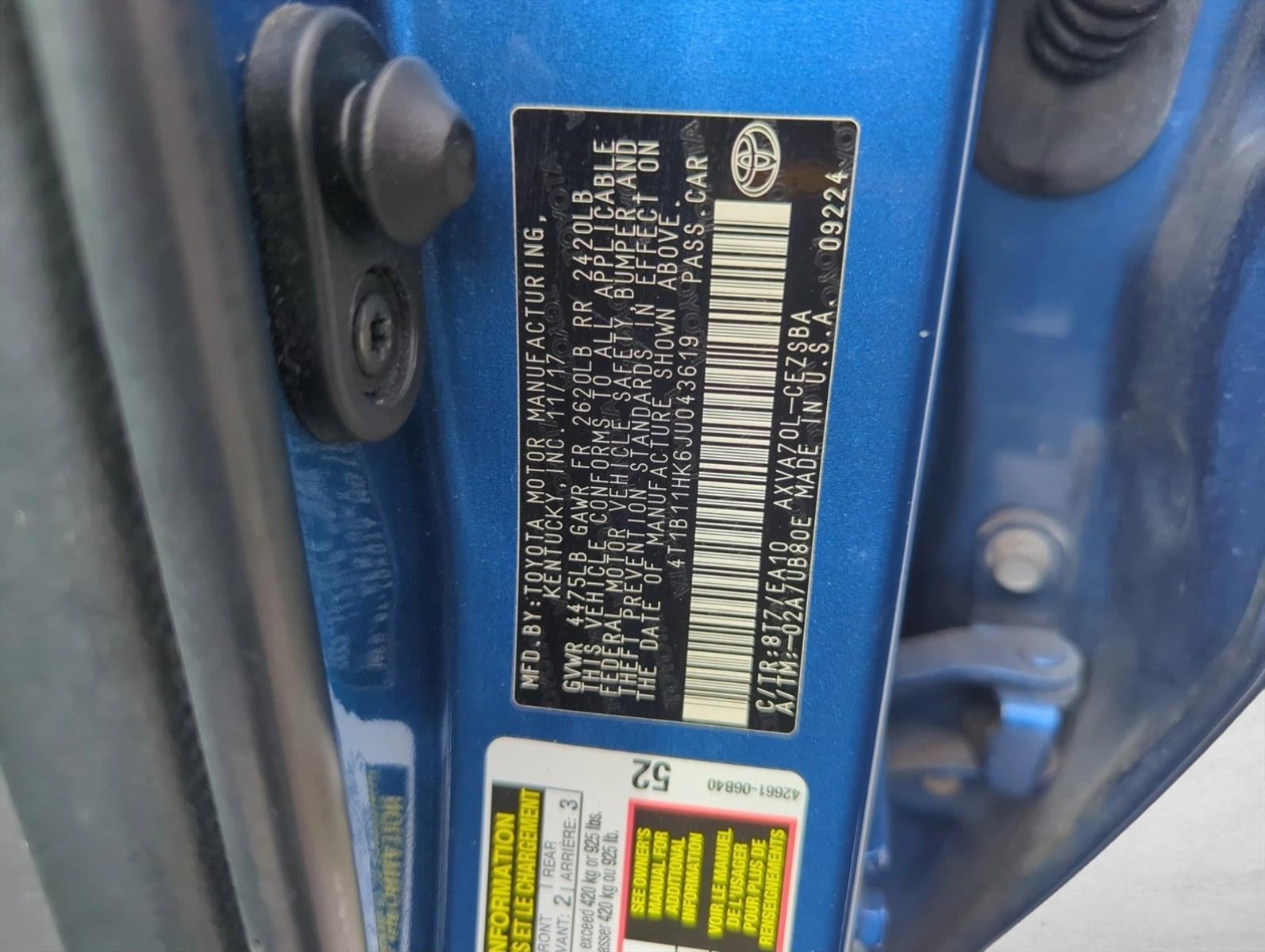 2018 Toyota Camry SE Auto (SE)