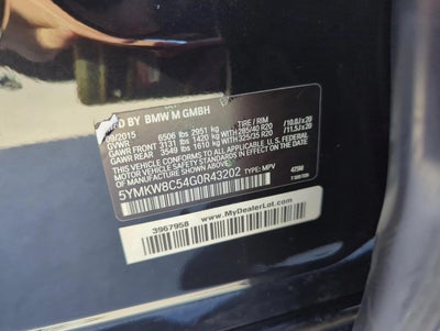 2016 BMW X6 M X6 AWD 4dr Sports Activity Coupe