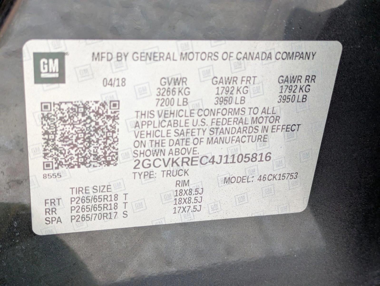 2018 Chevrolet Silverado 1500 Double Cab Standard Box 4-Wheel Drive LT