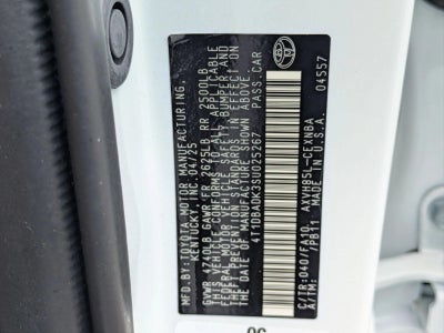 2025 Toyota Camry LE AWD (Natl)