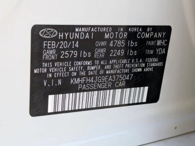 2014 Hyundai AZERA 4dr Sdn Limited