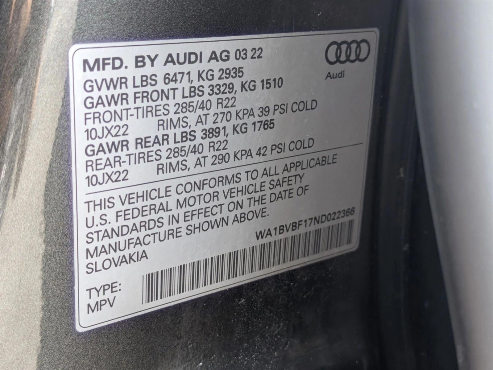 2022 Audi Q8 Premium Plus 55 TFSI quattro