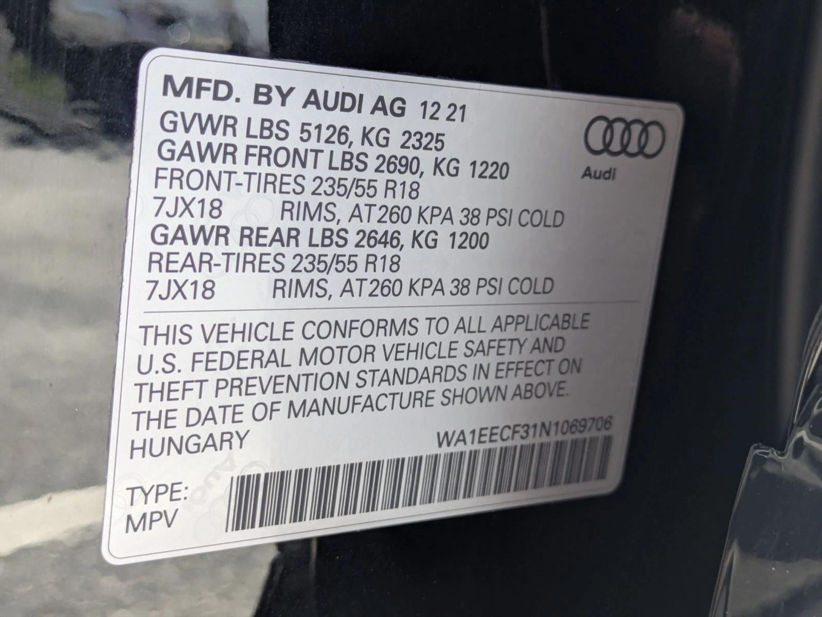 2022 Audi Q3 S line Premium Plus 45 TFSI quattro