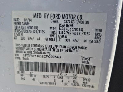 2014 Ford F-150 4WD SuperCrew 5-1/2 Ft Box SVT Raptor
