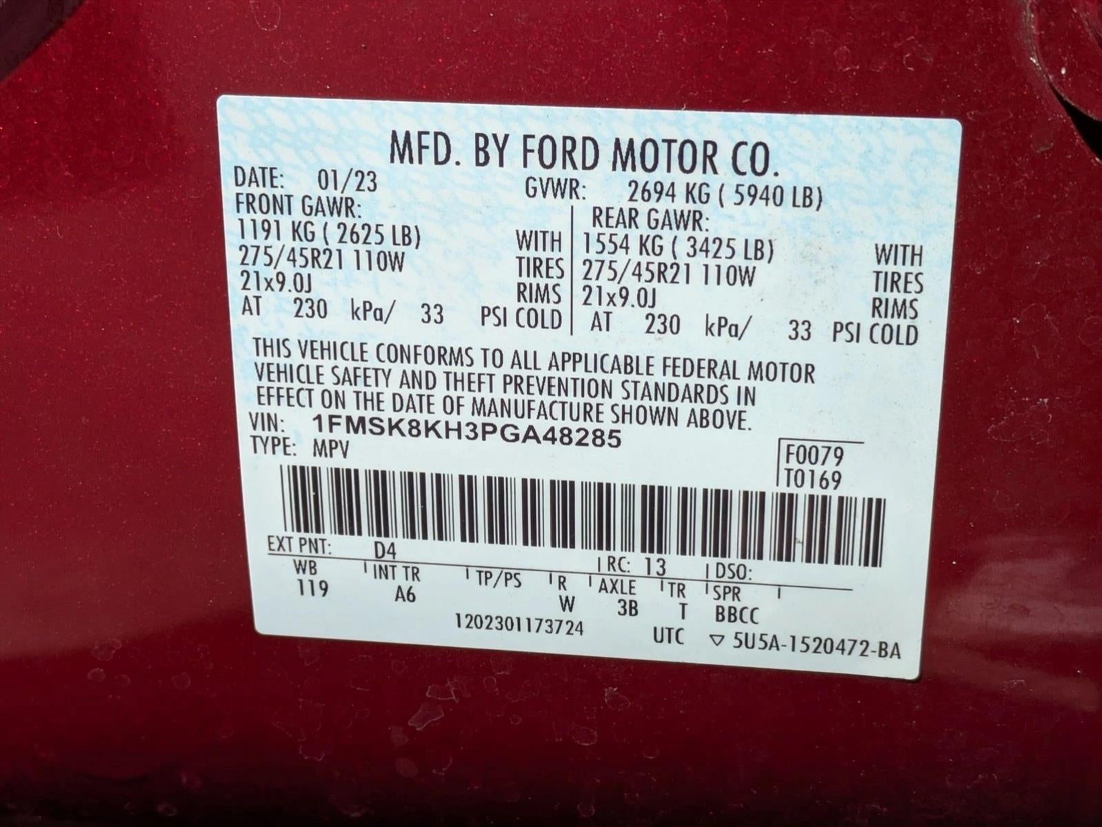 2023 Ford Explorer ST-Line 4WD
