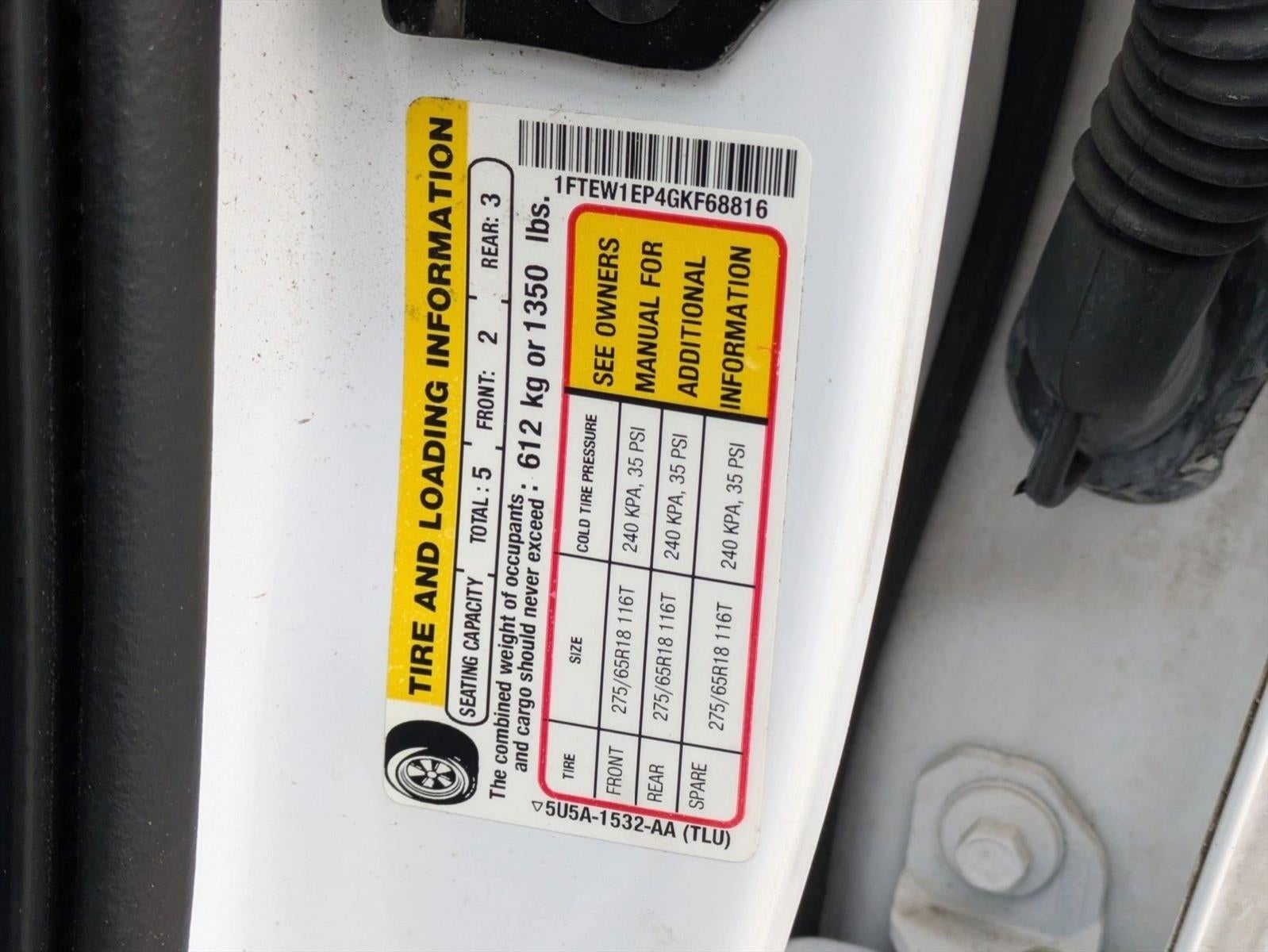 2016 Ford F-150 4WD SuperCrew 5-1/2 Ft Box XLT