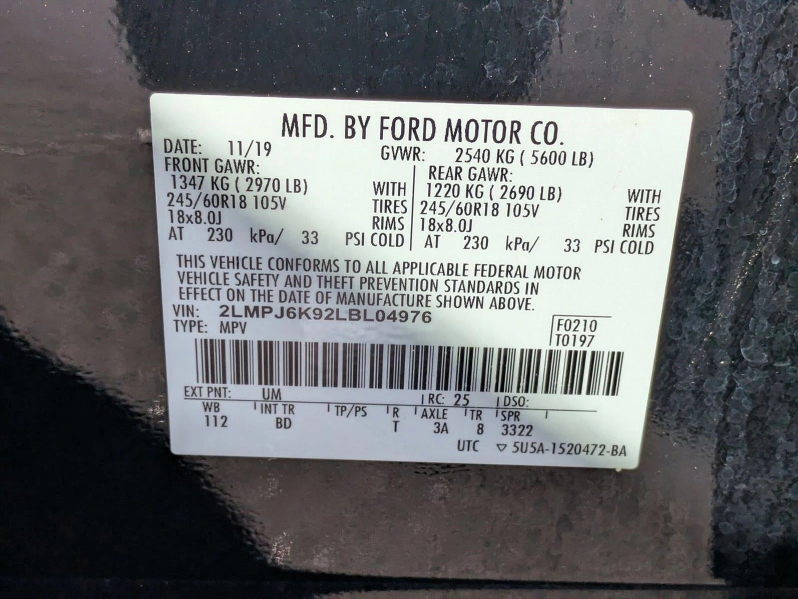 2020 Lincoln Nautilus Reserve FWD