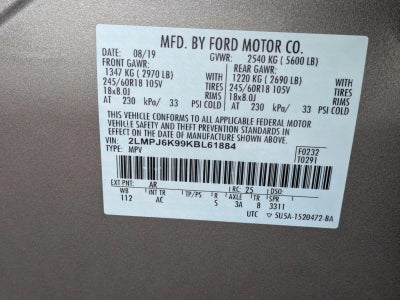 2019 Lincoln Nautilus Select FWD