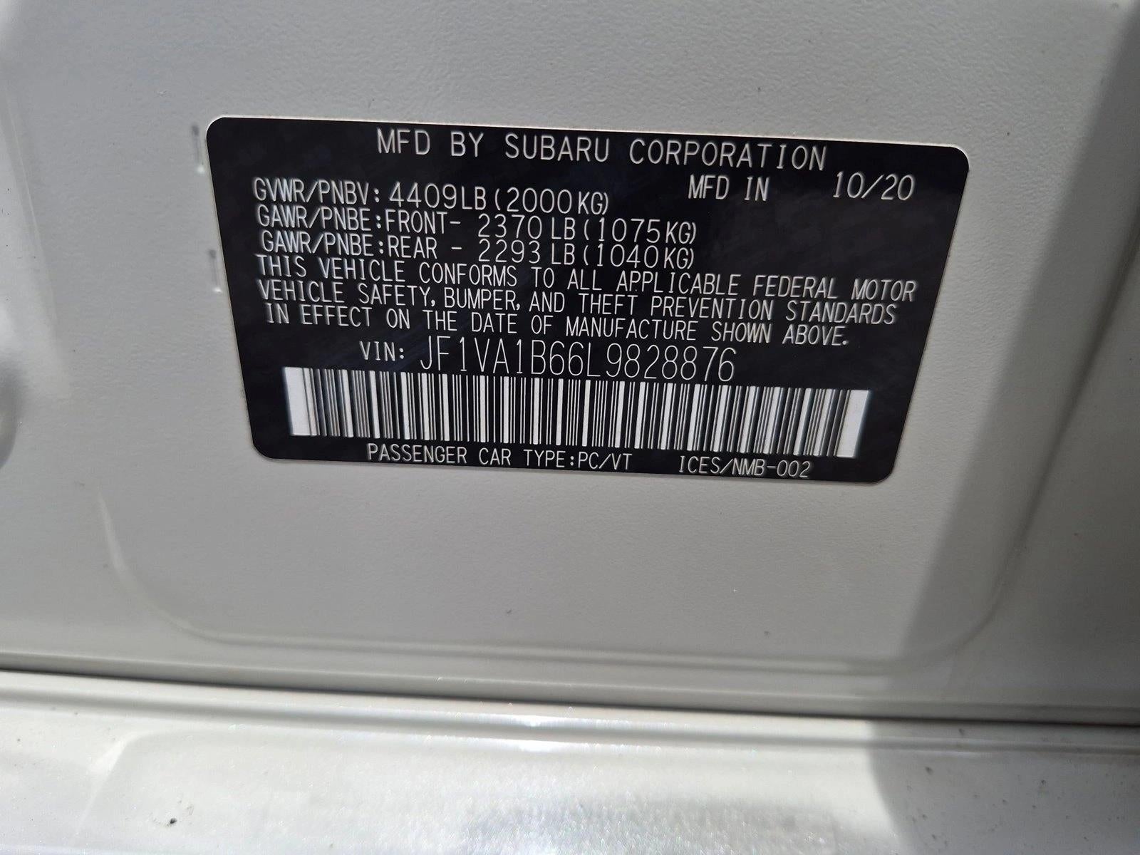 2020 Subaru WRX Premium Manual