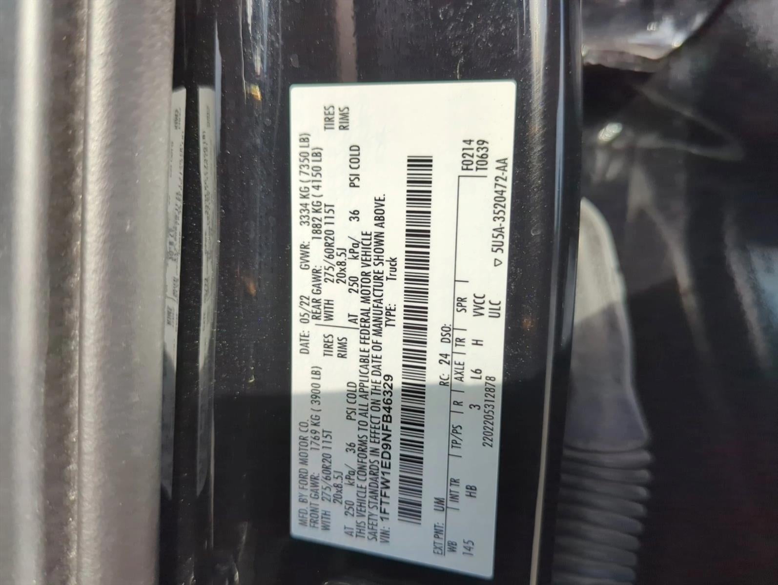 2022 Ford F-150 LARIAT 4WD SuperCrew 5.5' Box