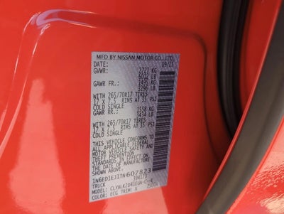 2026 Nissan Frontier Crew Cab 4x2 PRO-X