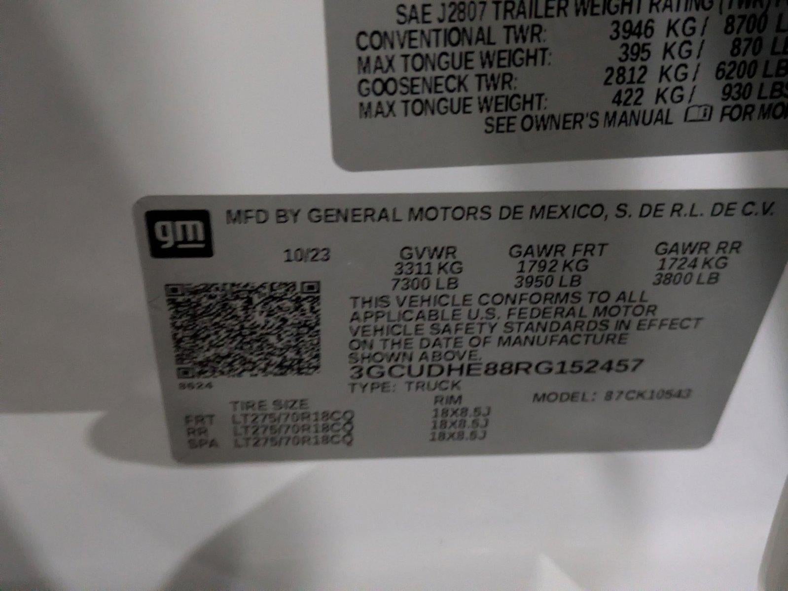 2024 Chevrolet Silverado 1500 Crew Cab Short Box 4-Wheel Drive ZR2