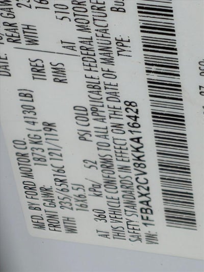 2019 Ford Transit Passenger Wagon T-350 148" Med Roof XL Sliding RH Dr