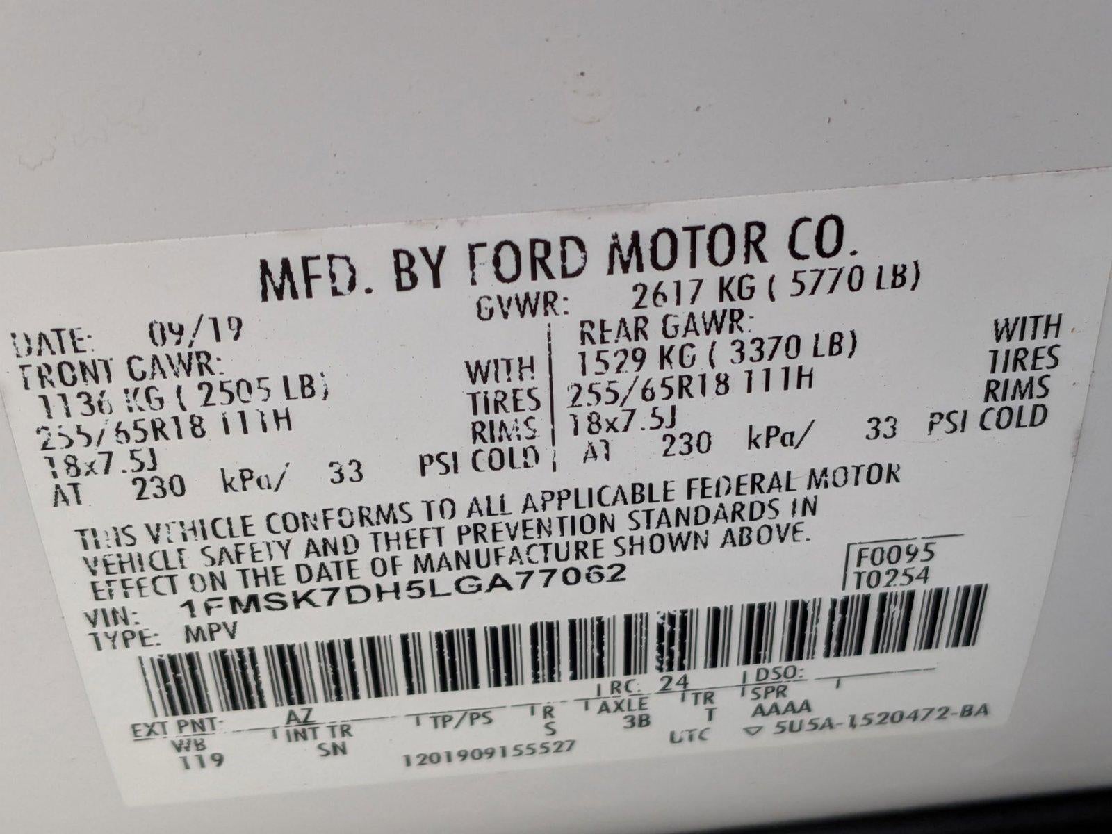 2020 Ford Explorer XLT RWD