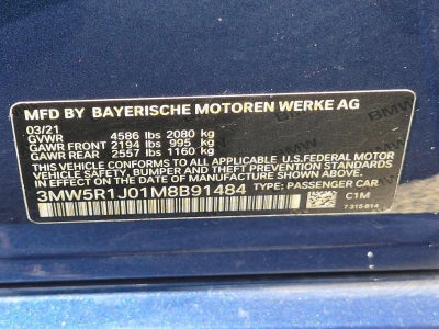 2021 BMW 330i Sedan North America