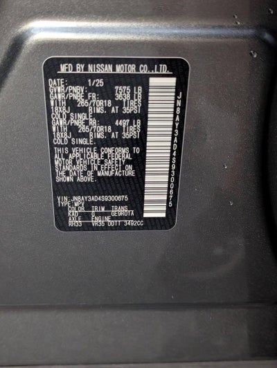 2025 Nissan Armada 4x2 SV