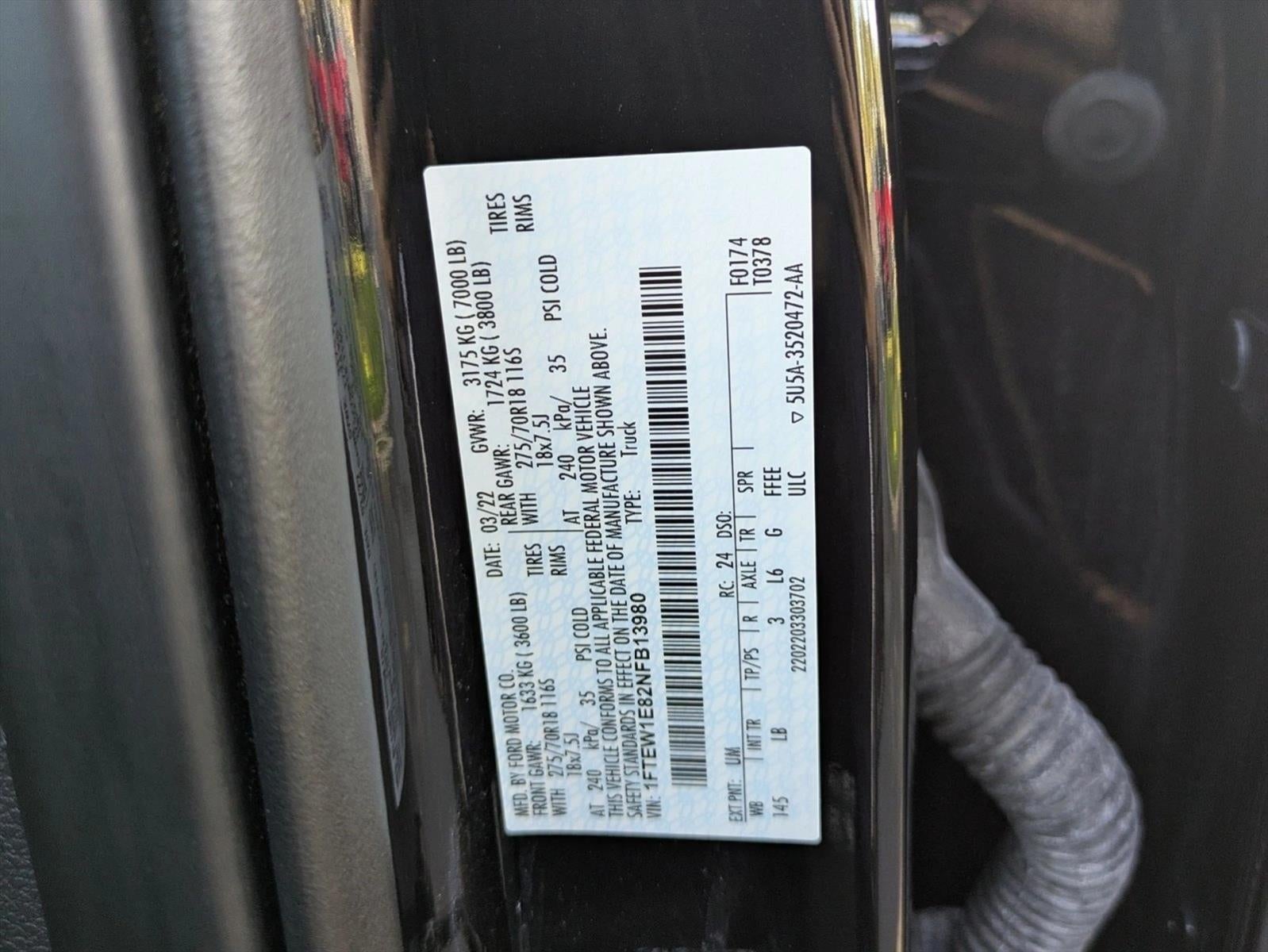 2022 Ford F-150 Tremor 4WD SuperCrew 5.5' Box