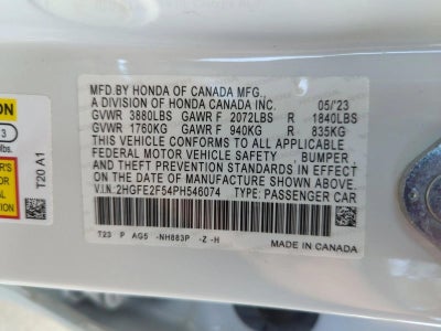 2023 Honda Civic Sedan Sport CVT