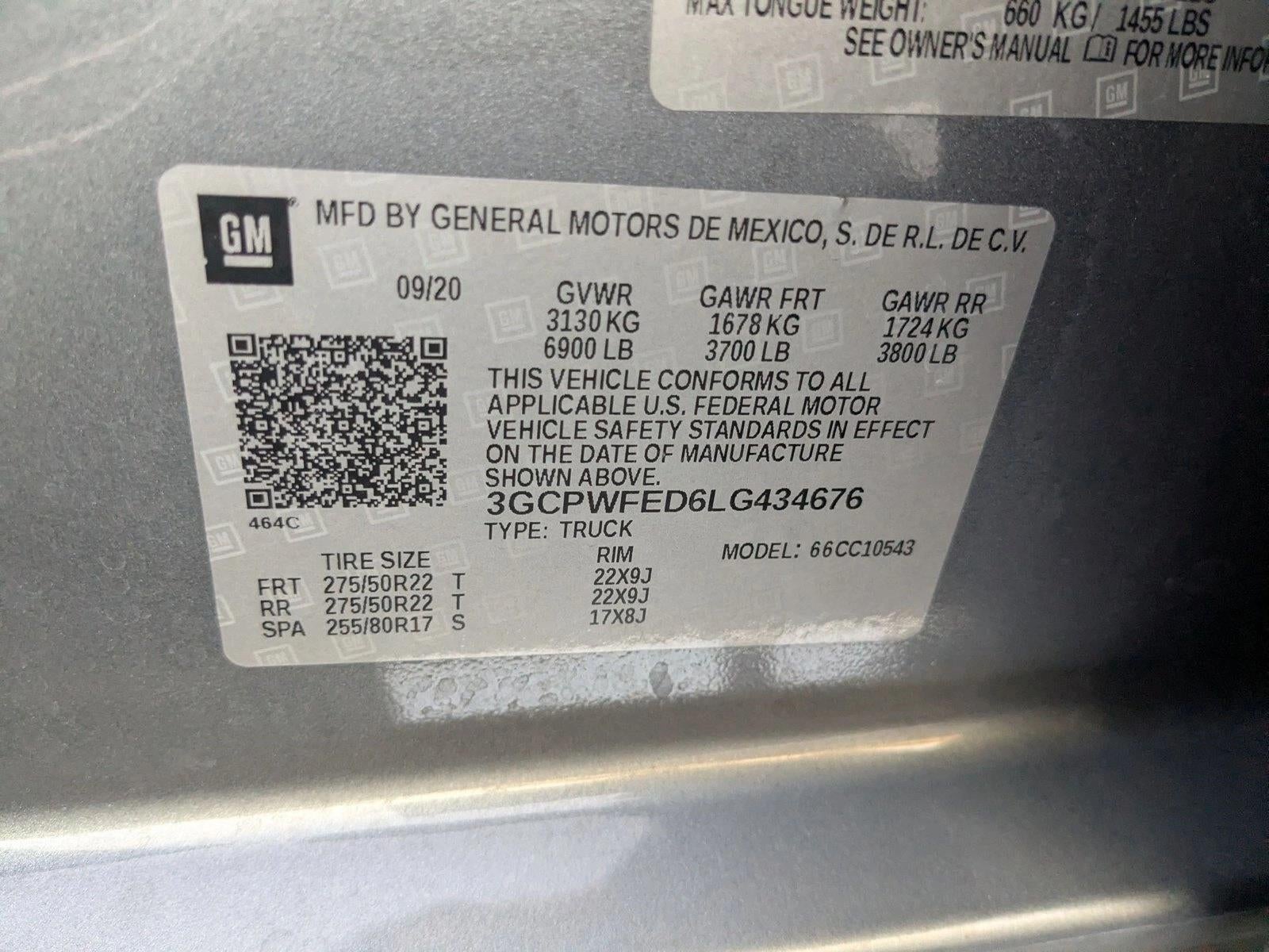 2020 Chevrolet Silverado 1500 Crew Cab Short Box 2-Wheel Drive High Country