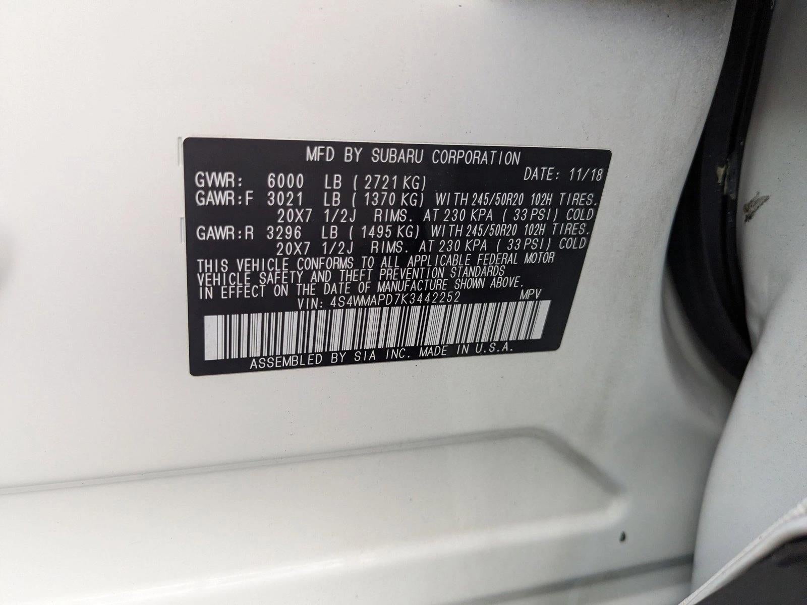 2019 Subaru Ascent 2.4T Limited 7-Passenger