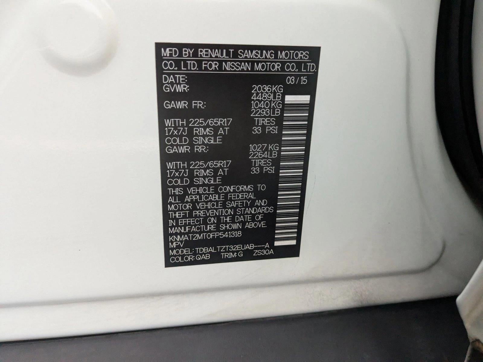 2015 Nissan Rogue FWD 4dr SV