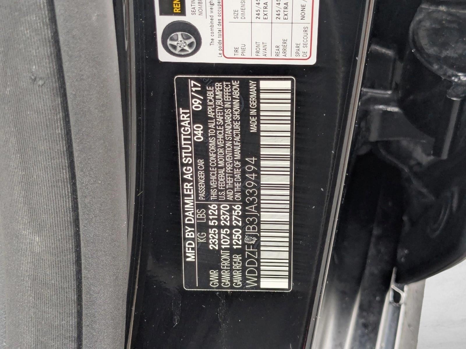 2018 Mercedes-Benz E-Class E 300 RWD Sedan
