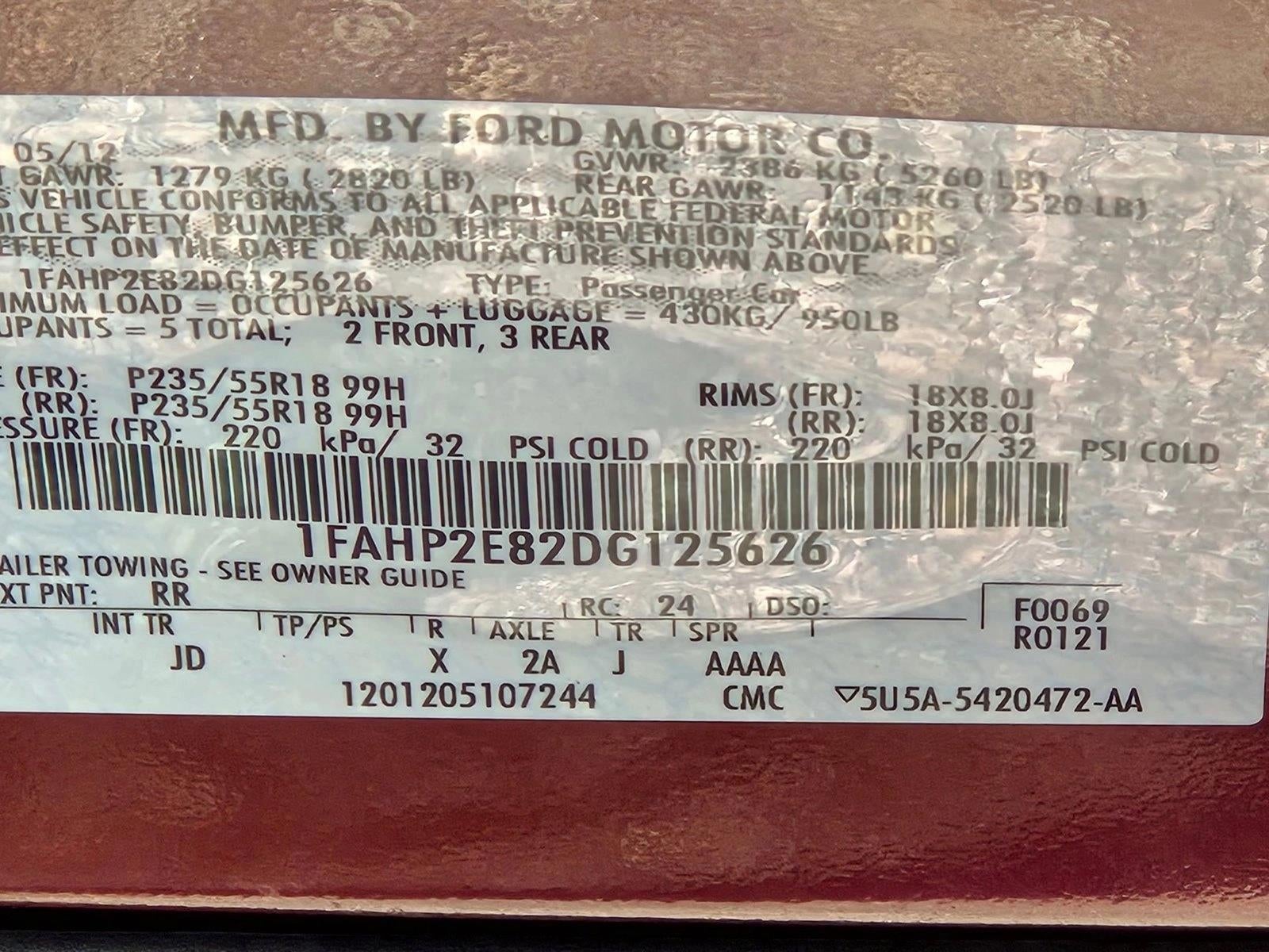 2013 Ford Taurus 4dr Sdn SEL FWD