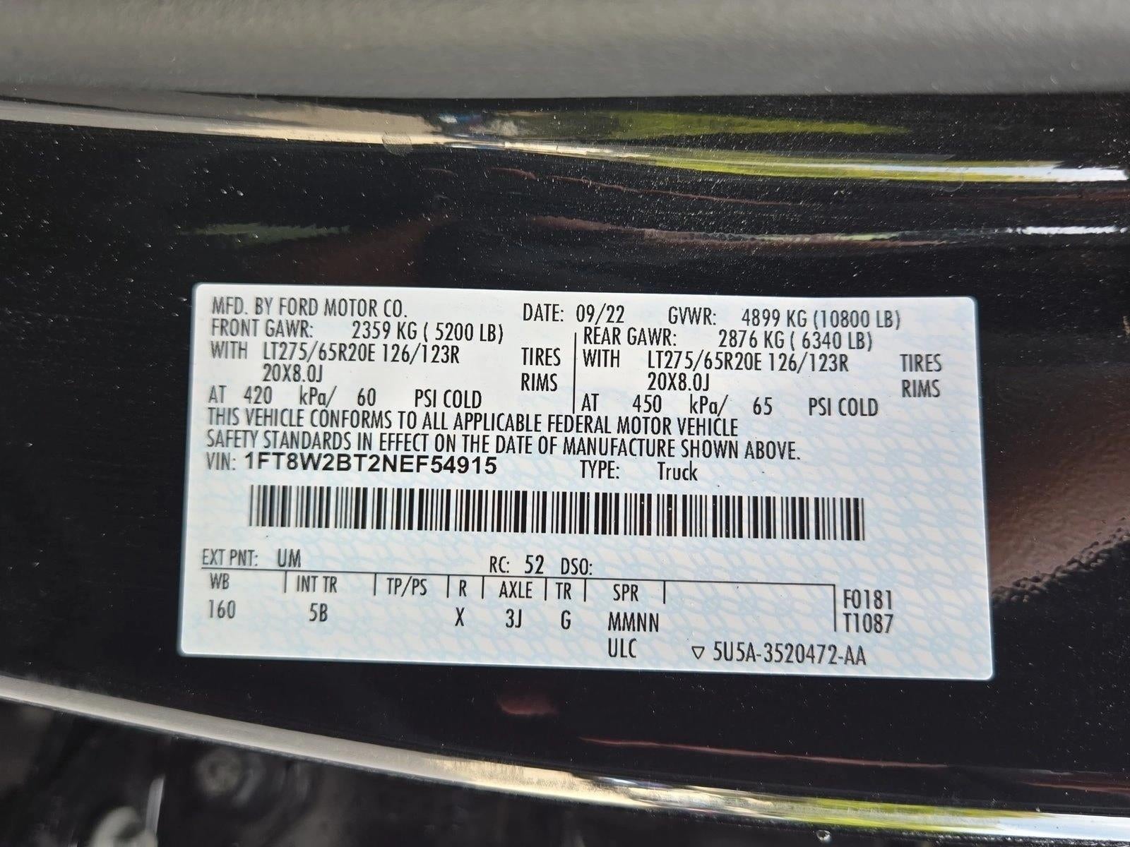 2022 Ford Super Duty F-250 SRW LARIAT 4WD Crew Cab 6.75' Box