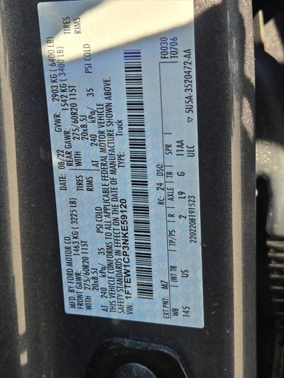 2022 Ford F-150 XLT 2WD SuperCrew 5.5' Box