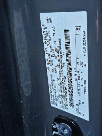 2021 Ford F-150 Raptor 4WD SuperCrew 5.5' Box