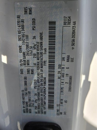 2024 Ford F-150 XL 2WD Reg Cab 8' Box