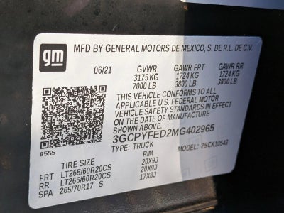 2021 Chevrolet Silverado 1500 Crew Cab Short Box 4-Wheel Drive LT Trail Boss