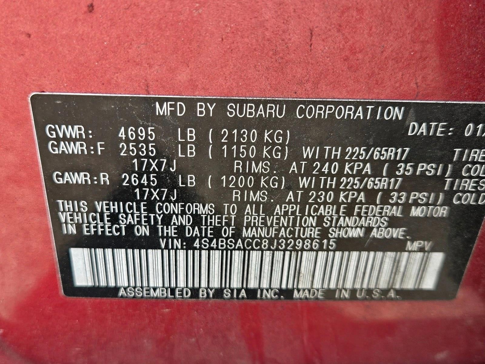 2018 Subaru Outback 2.5i Premium