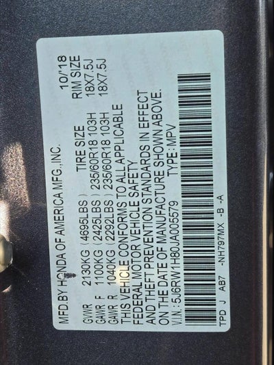 2018 Honda CR-V EX-L 2WD