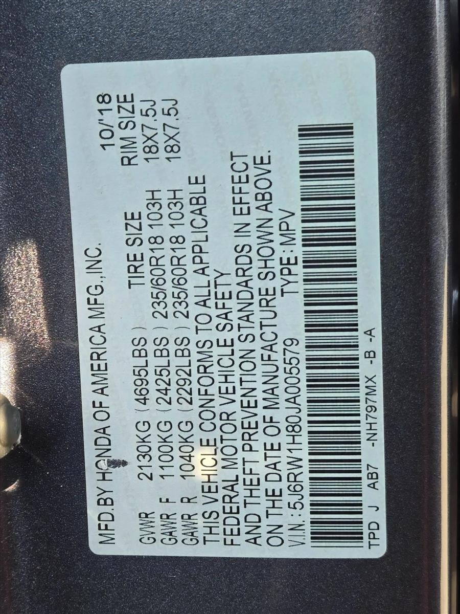 2018 Honda CR-V EX-L 2WD