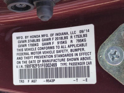 2015 Honda Civic Sedan LX CVT